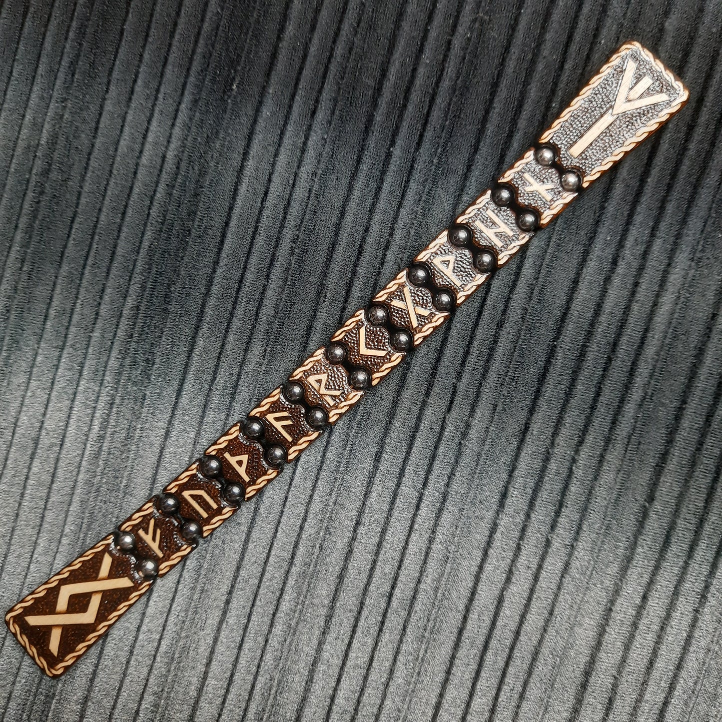 Chetki wooden "Futhark Runes" handmade