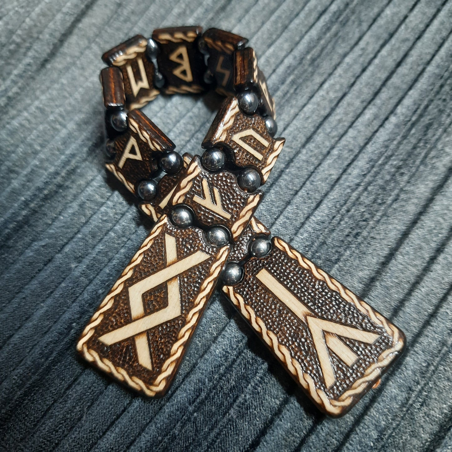 Chetki wooden "Futhark Runes" handmade