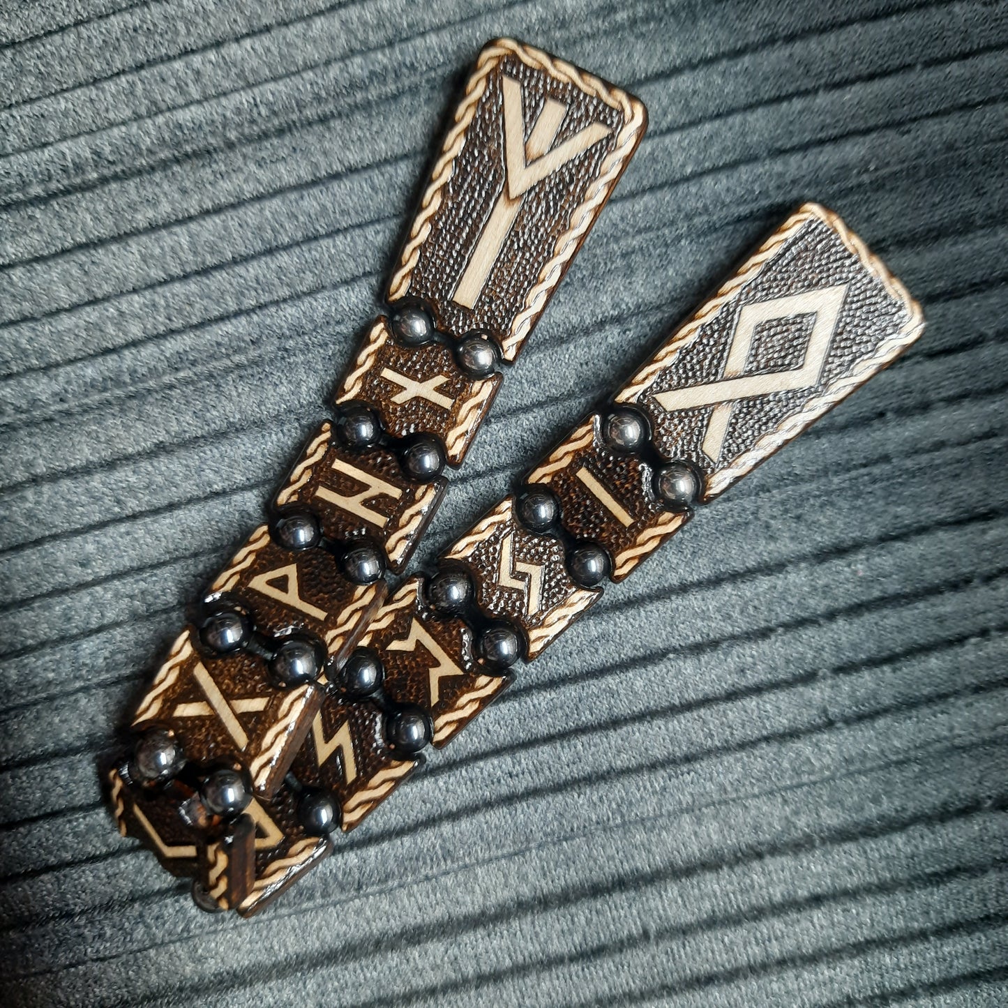 Chetki wooden "Futhark Runes" handmade