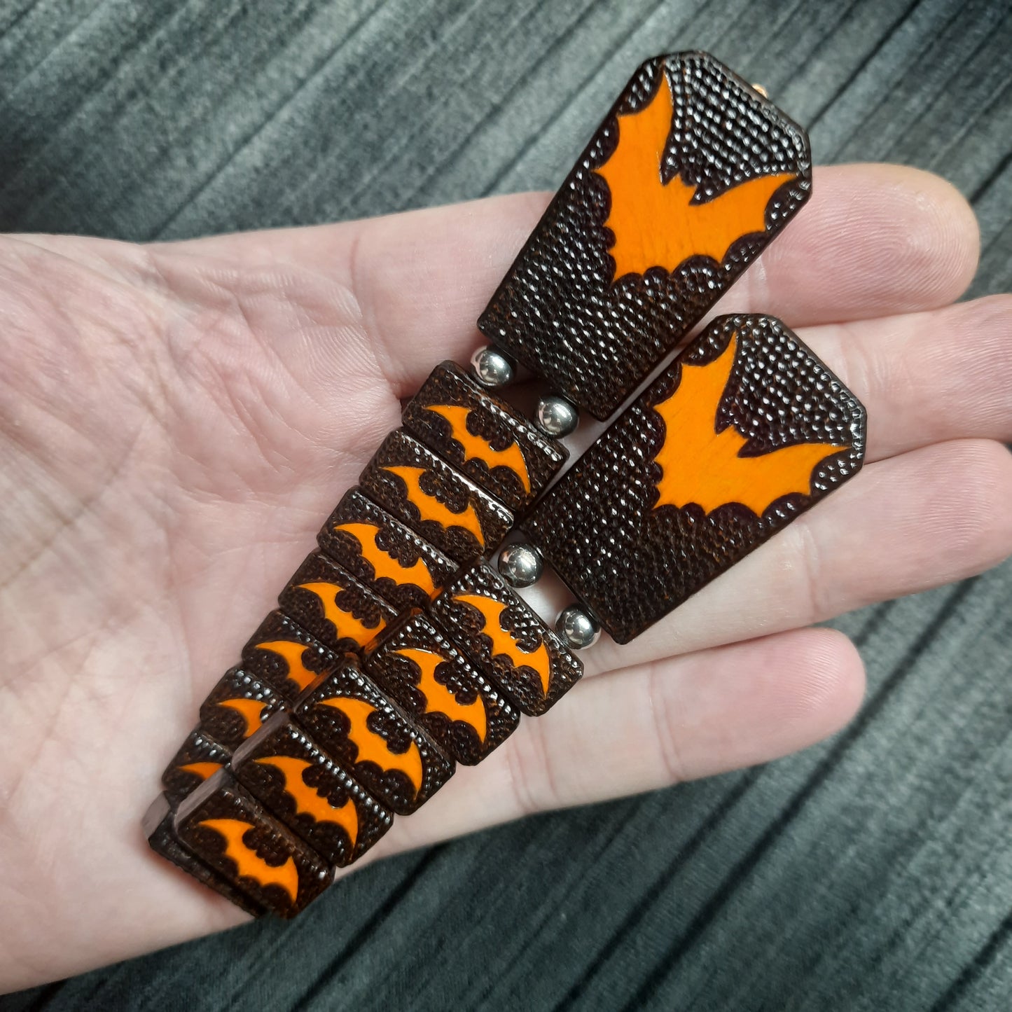 Chetki handmade wooden "Halloween Bat"