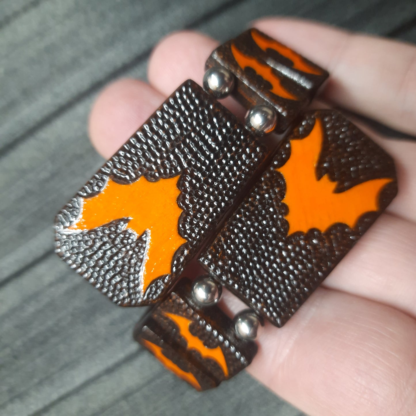 Chetki handmade wooden "Halloween Bat"