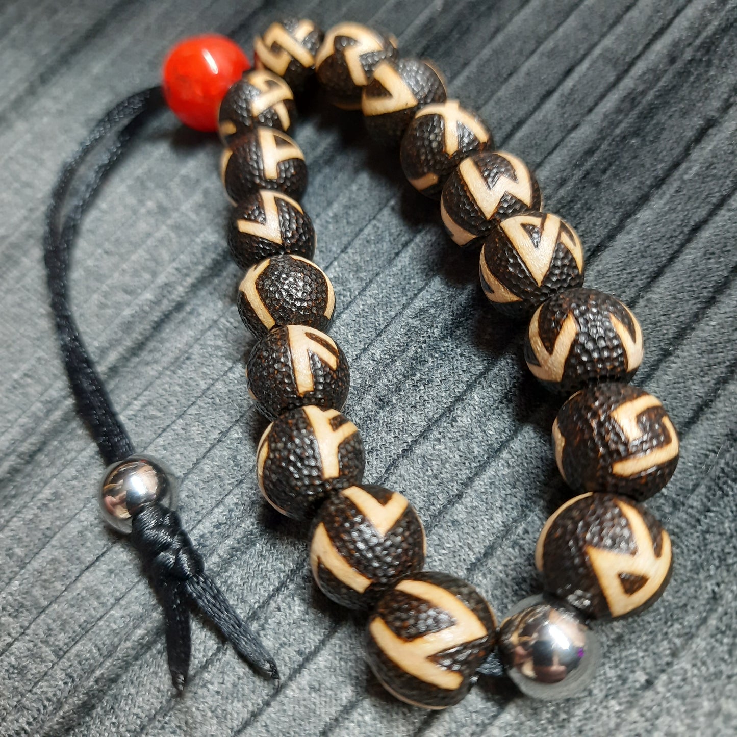 Komboloi bracelet handmade "Runes"