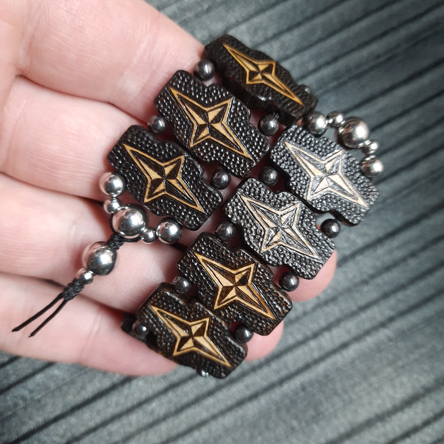 Chetki wooden handmade "Wind rose" flat version