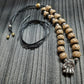 Komboloi handmade wooden + stainless steel "Steel Fist" (251121)