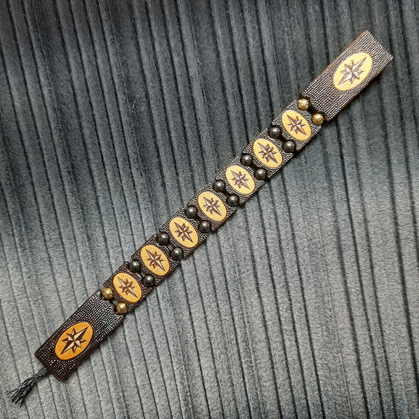 Chetki handmade wooden "Wind Rose Road" gold version