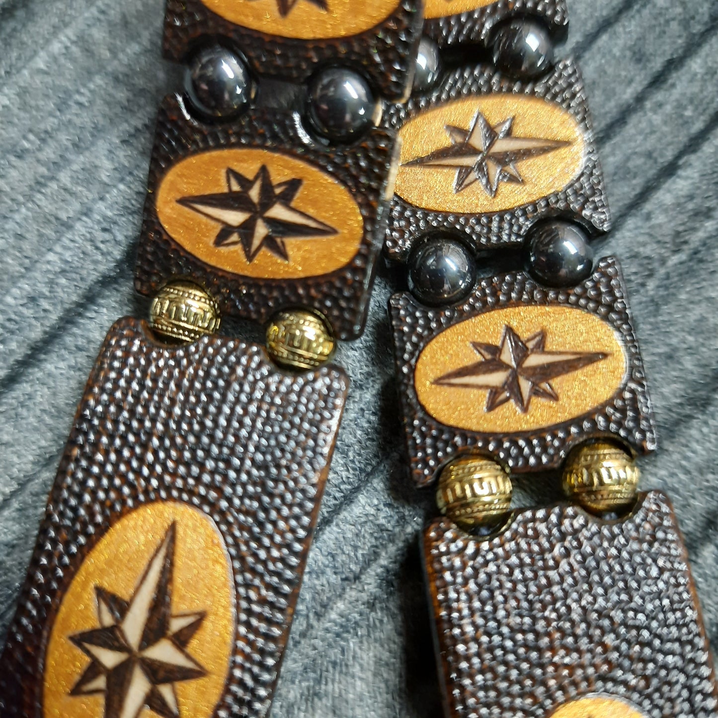 Chetki handmade wooden "Wind Rose Road" gold version