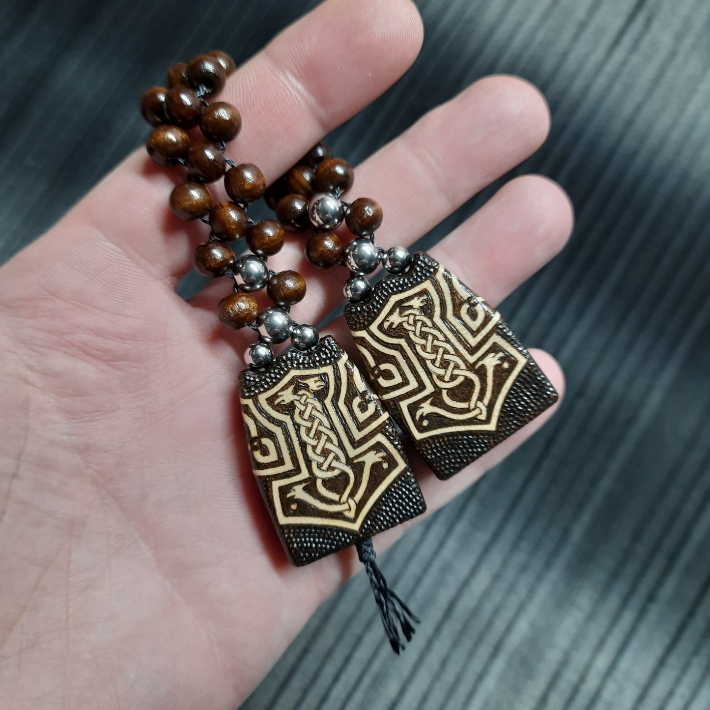 Chetki wooden handmade "Thor's Hammer"