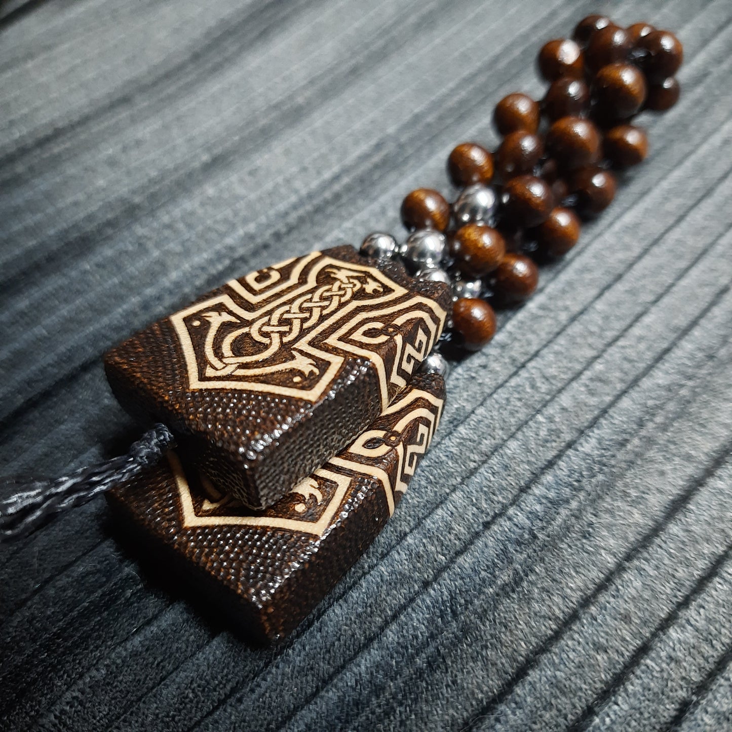 Chetki wooden handmade "Thor's Hammer"