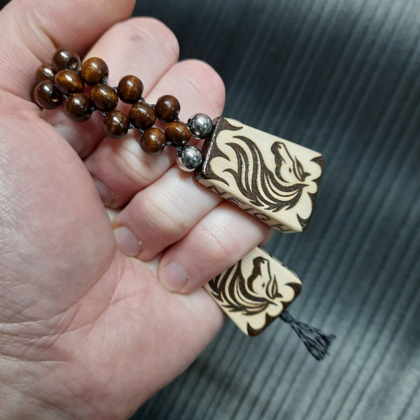 Chetki wooden handmade "Stay wild. Neigh - sayer."