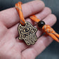 Amulet wooden handmade "Hamsa Hand"
