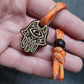 Amulet wooden handmade "Hamsa Hand"