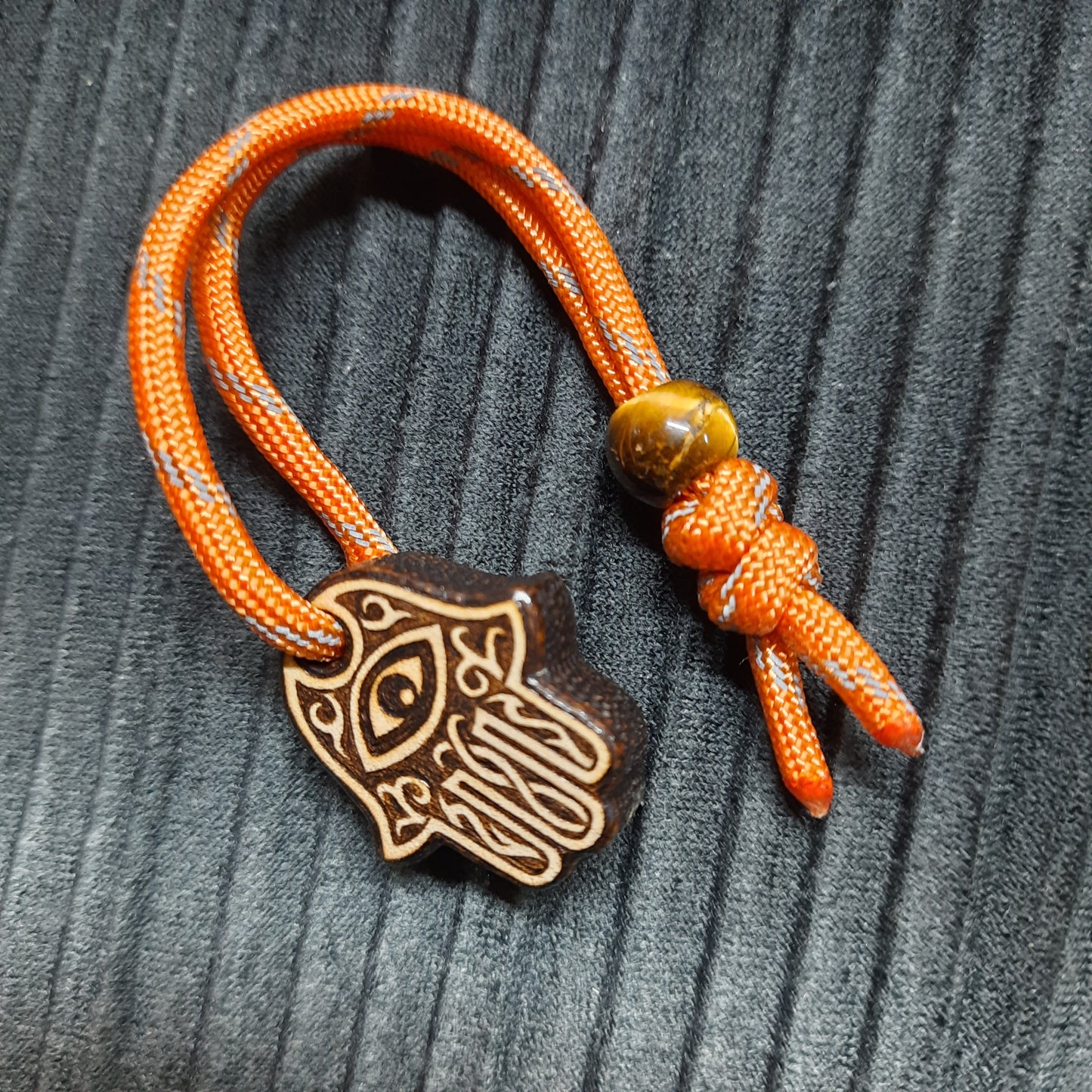 Amulet wooden handmade "Hamsa Hand"
