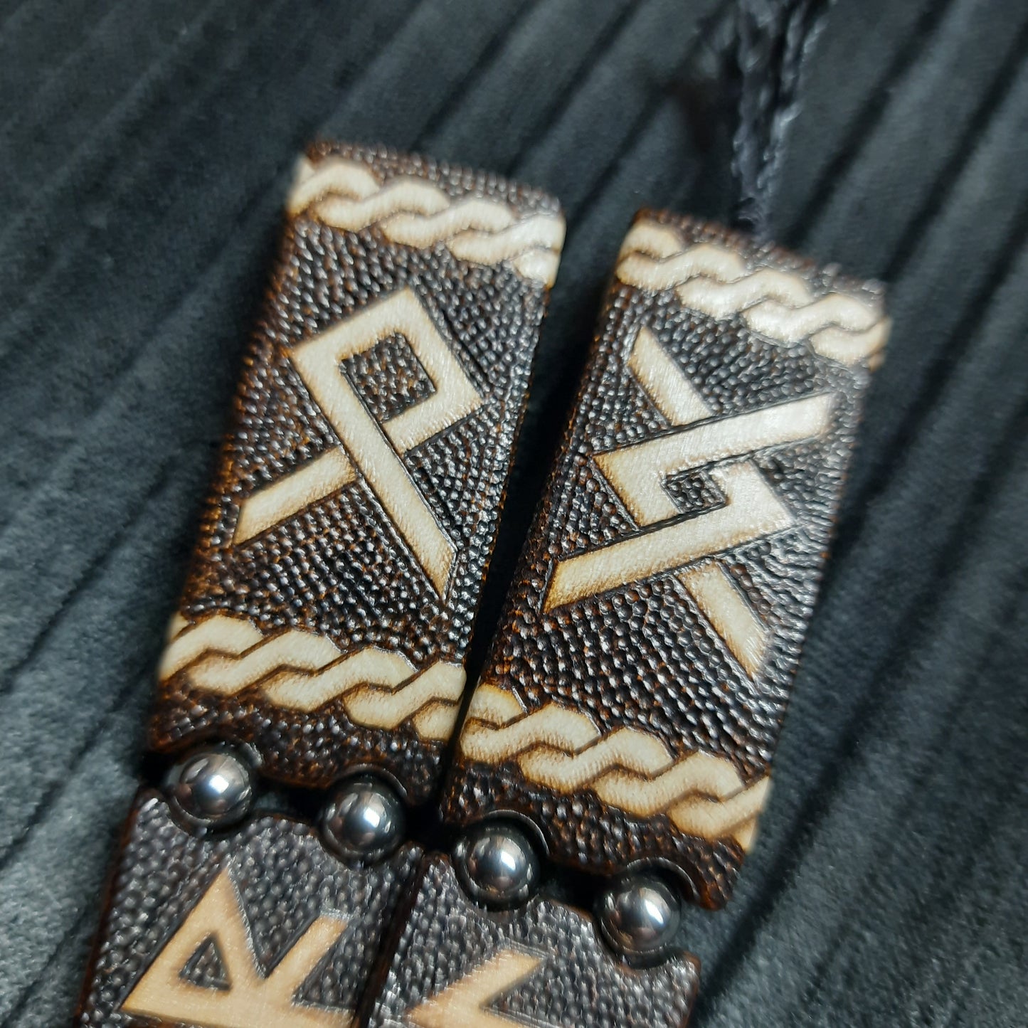 Chetki wooden handmade "Runes in carnelian"