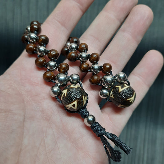 Chetki wooden handmade "Black-eyed shaman"