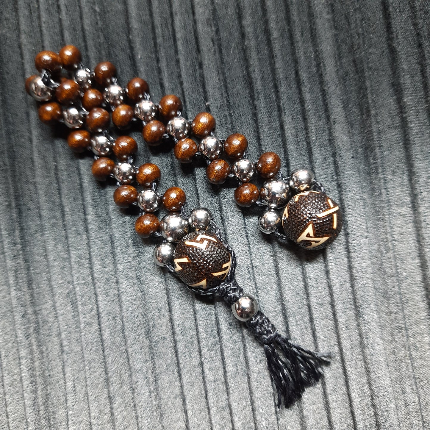 Chetki wooden handmade "Black-eyed shaman"