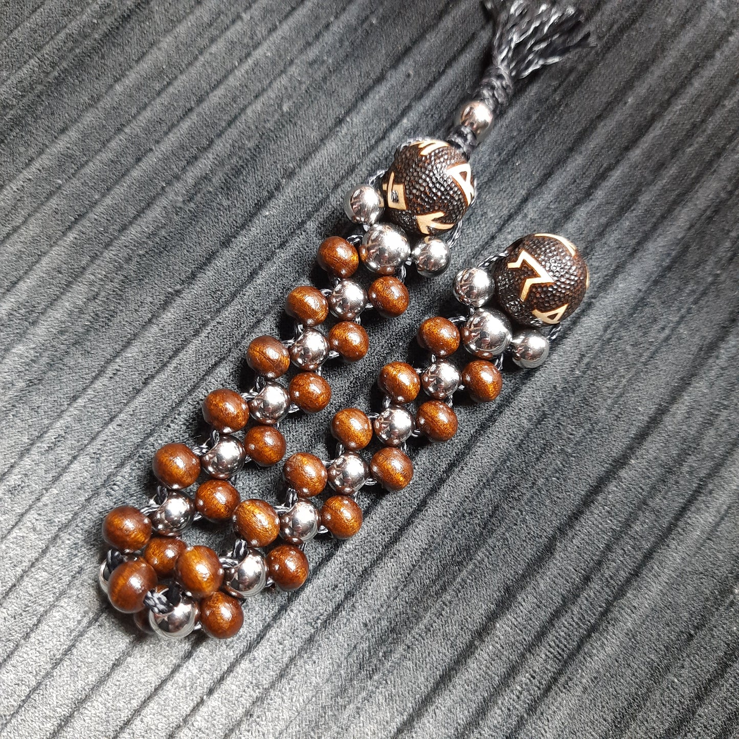 Chetki wooden handmade "Black-eyed shaman"