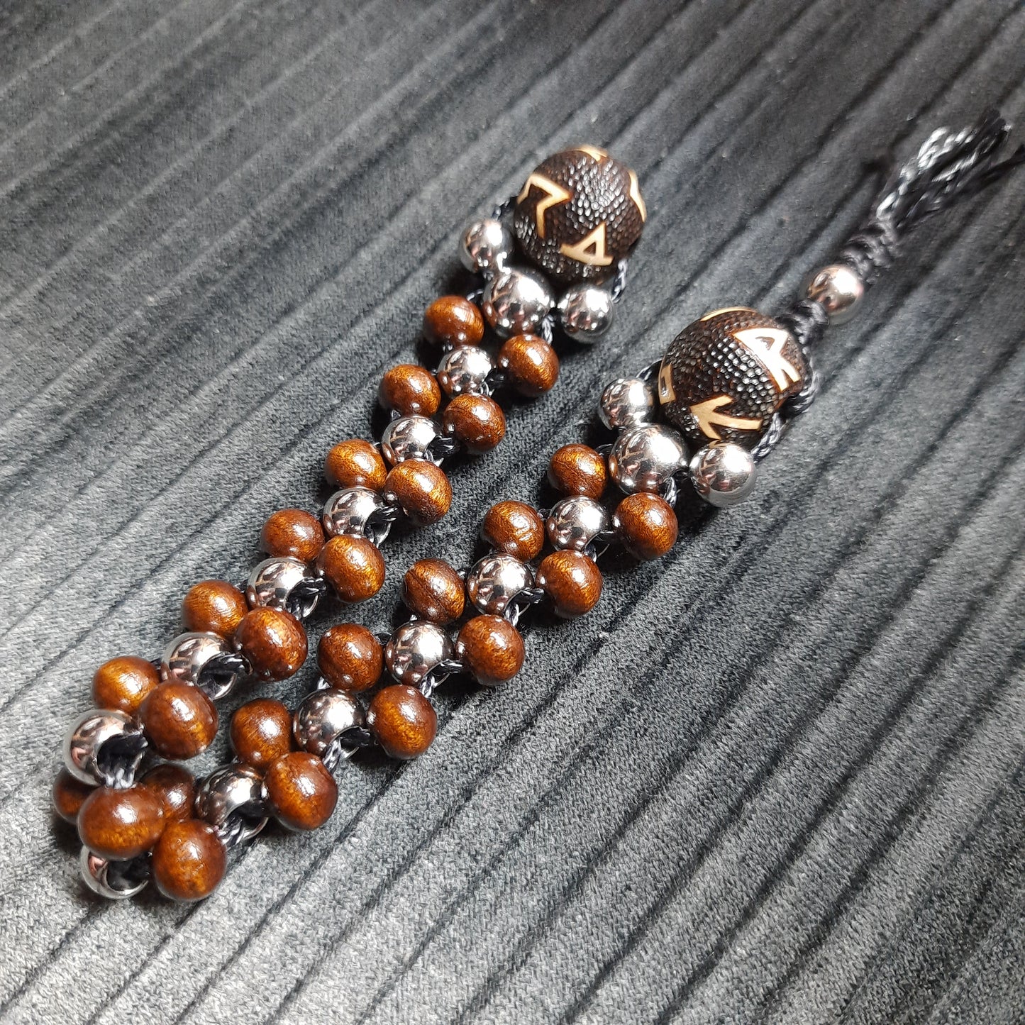 Chetki wooden handmade "Black-eyed shaman"