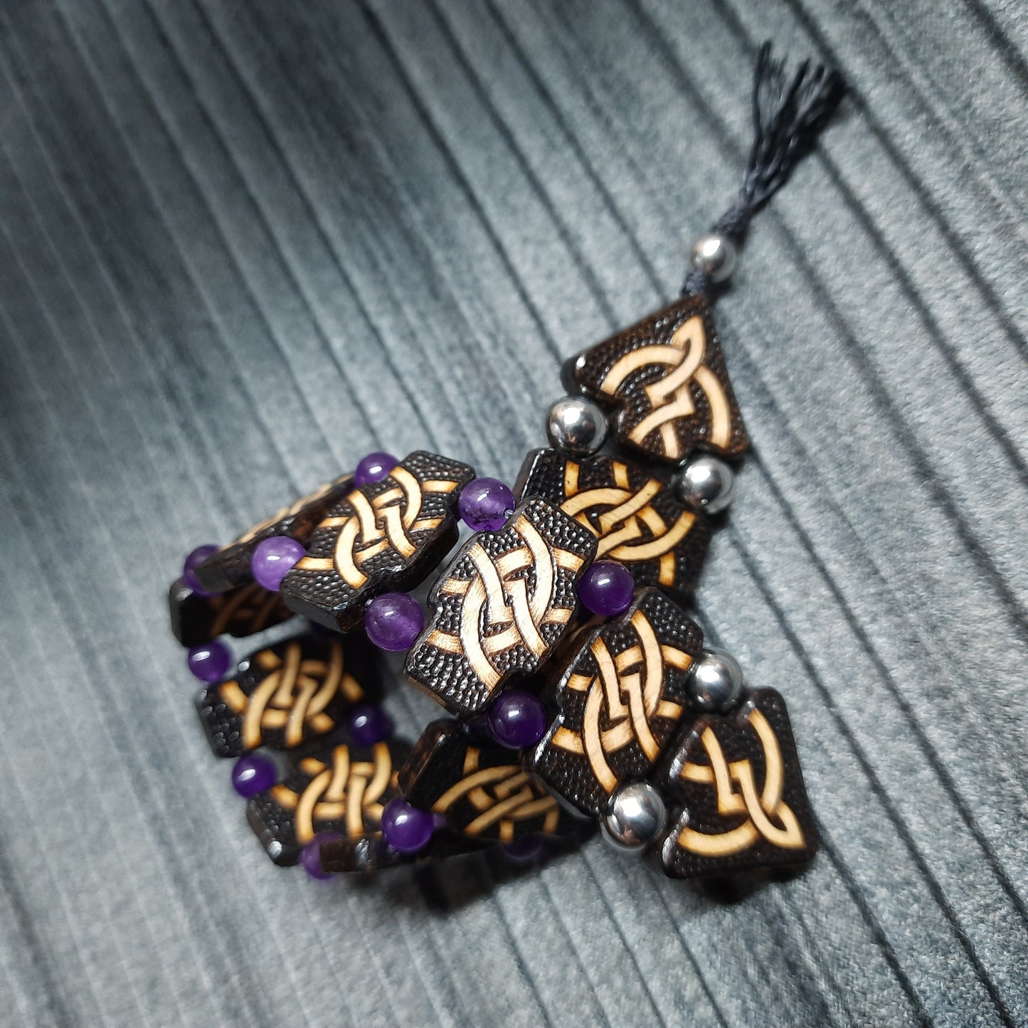 Chetki wooden table "Wandering Serenity"