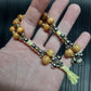 Handmade Wooden Chetki Skilltoy | Slavic Flip Rosary | Pocket Worry Beads for Hand Dexterity "Charon's partner" version - Golden scales
