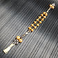 Handmade Wooden Chetki Skilltoy | Slavic Flip Rosary | Pocket Worry Beads for Hand Dexterity "Charon's partner" version - Golden scales