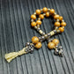 Handmade Wooden Chetki Skilltoy | Slavic Flip Rosary | Pocket Worry Beads for Hand Dexterity "Charon's partner" version - Golden scales