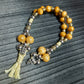 Handmade Wooden Chetki Skilltoy | Slavic Flip Rosary | Pocket Worry Beads for Hand Dexterity "Charon's partner" version - Golden scales