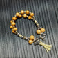 Handmade Wooden Chetki Skilltoy | Slavic Flip Rosary | Pocket Worry Beads for Hand Dexterity "Charon's partner" version - Golden scales
