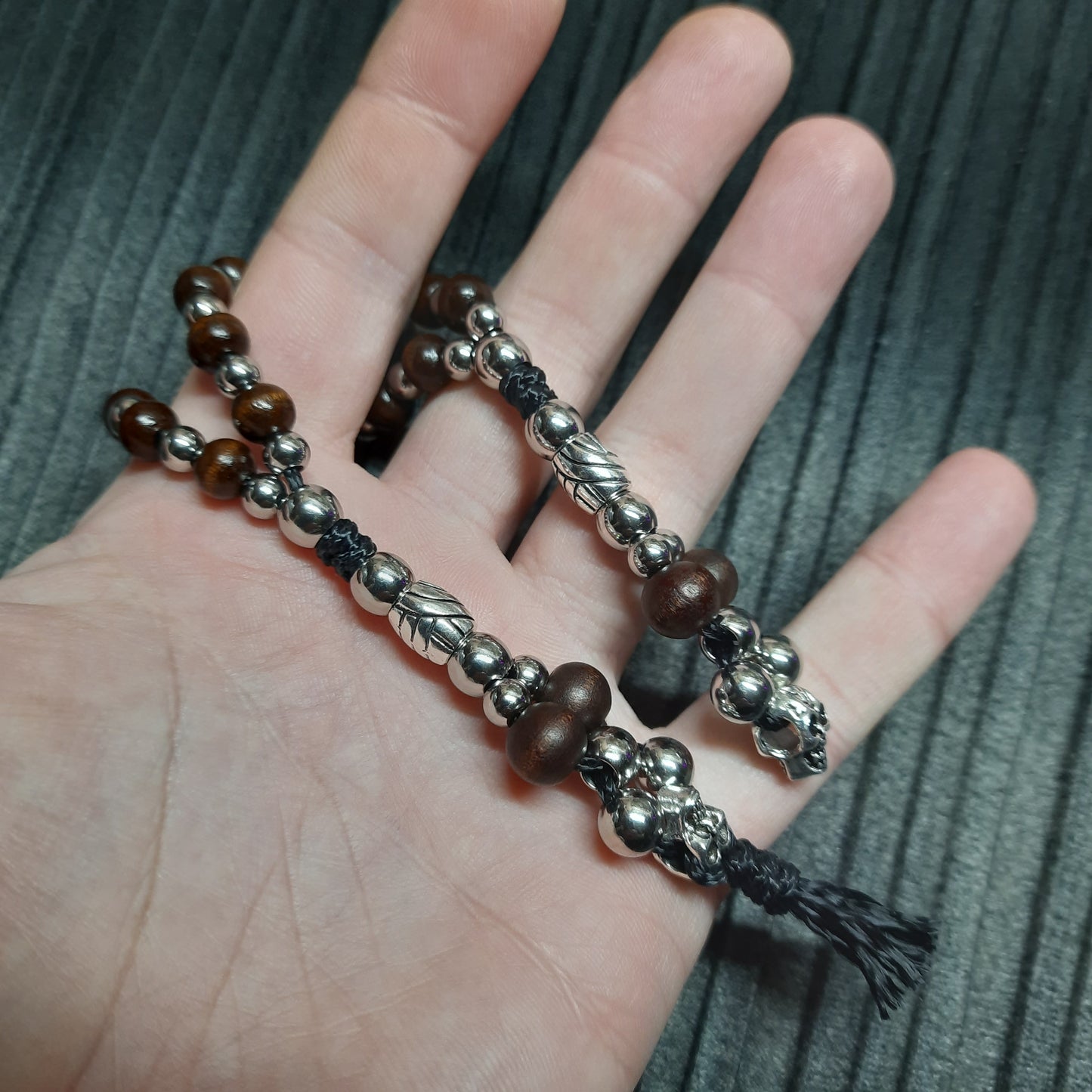 Handmade Wooden Chetki Skilltoy | Slavic Flip Rosary | Pocket Worry Beads for Hand Dexterity "Charon's partner" version - Whirlwinds