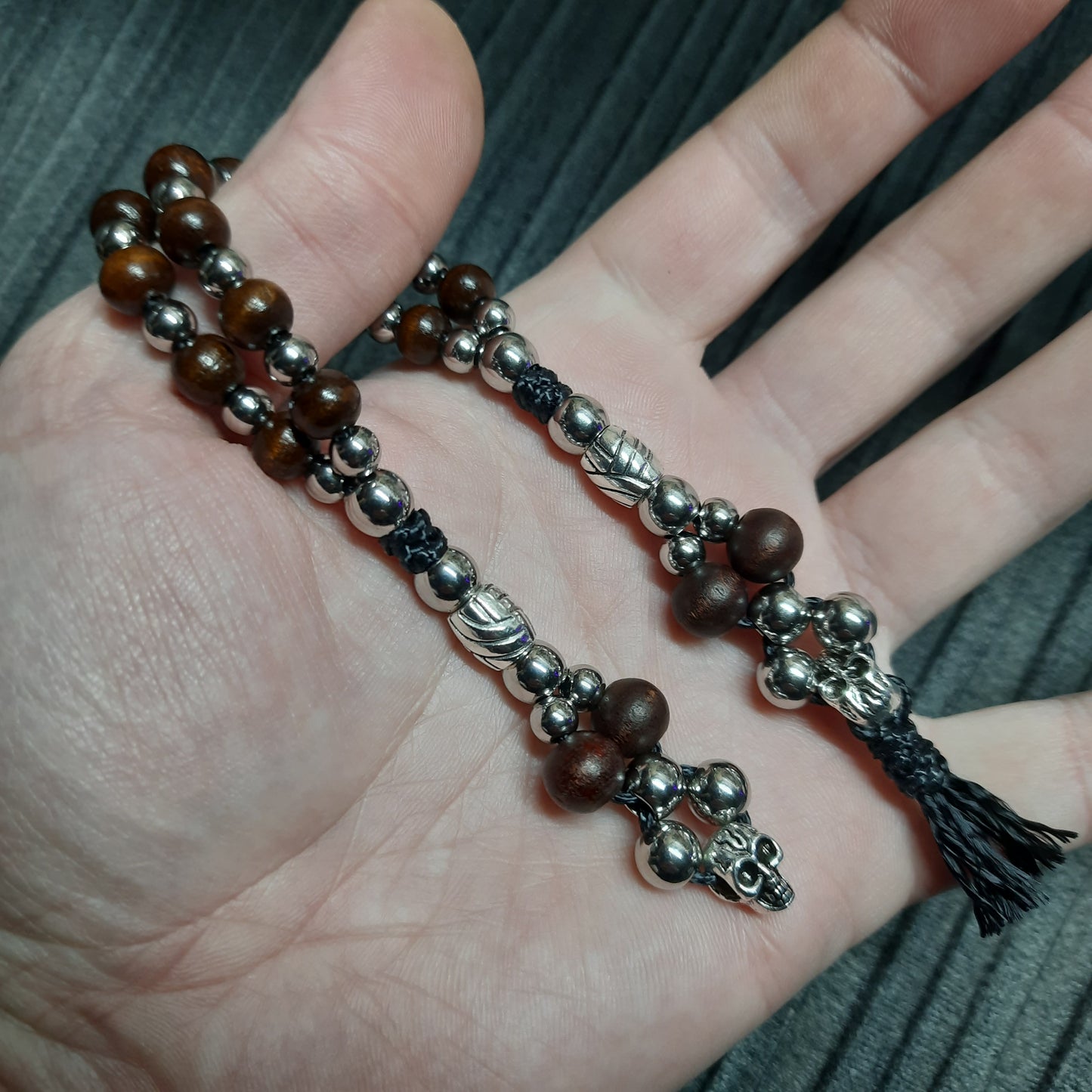 Handmade Wooden Chetki Skilltoy | Slavic Flip Rosary | Pocket Worry Beads for Hand Dexterity "Charon's partner" version - Whirlwinds