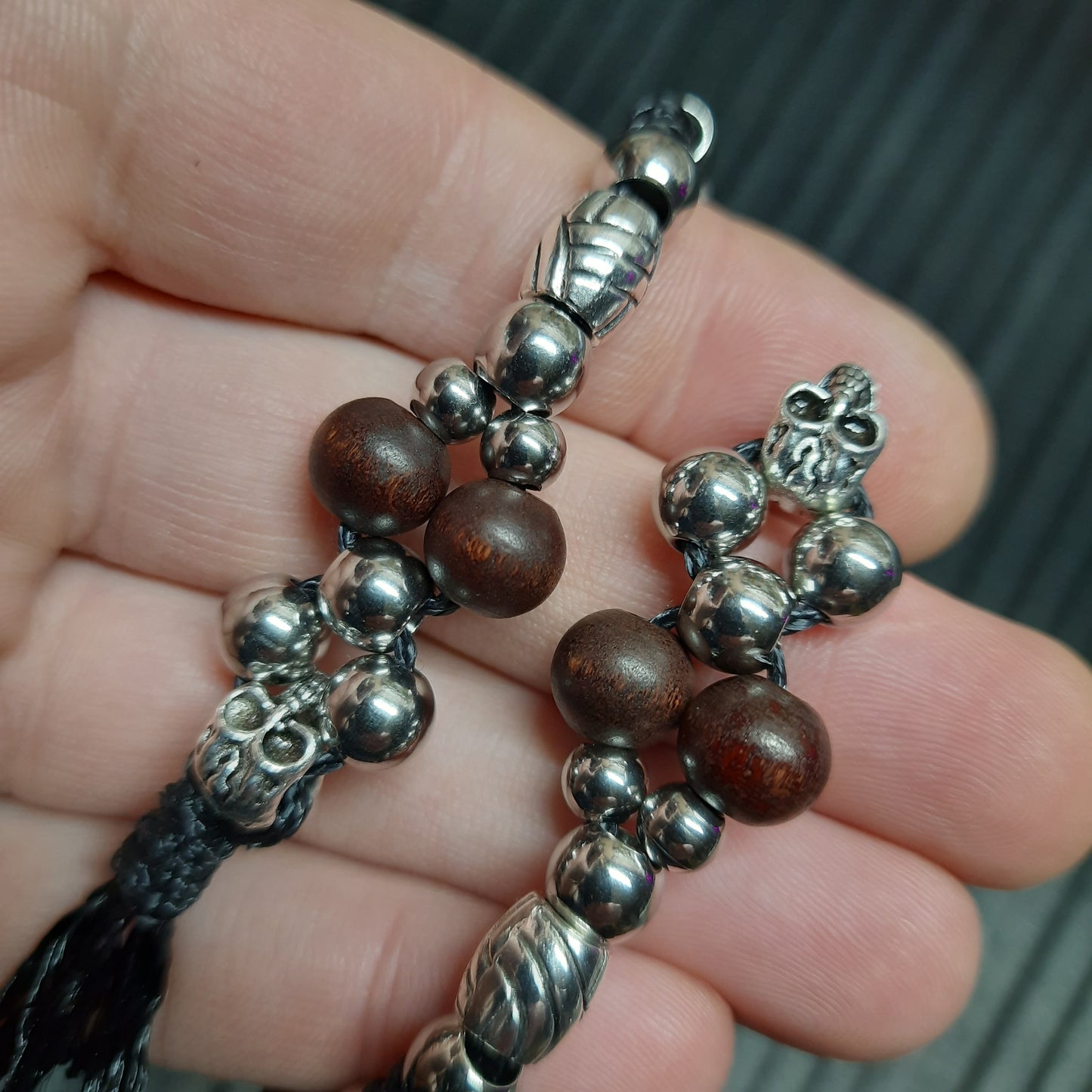 Handmade Wooden Chetki Skilltoy | Slavic Flip Rosary | Pocket Worry Beads for Hand Dexterity "Charon's partner" version - Whirlwinds
