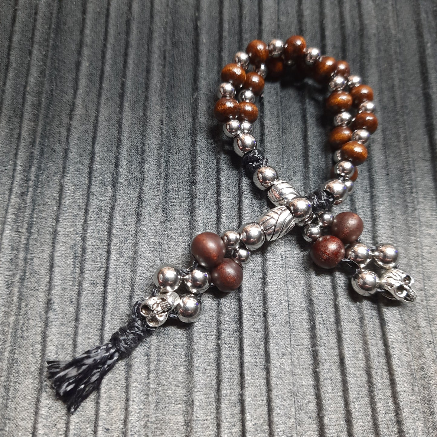 Handmade Wooden Chetki Skilltoy | Slavic Flip Rosary | Pocket Worry Beads for Hand Dexterity "Charon's partner" version - Whirlwinds