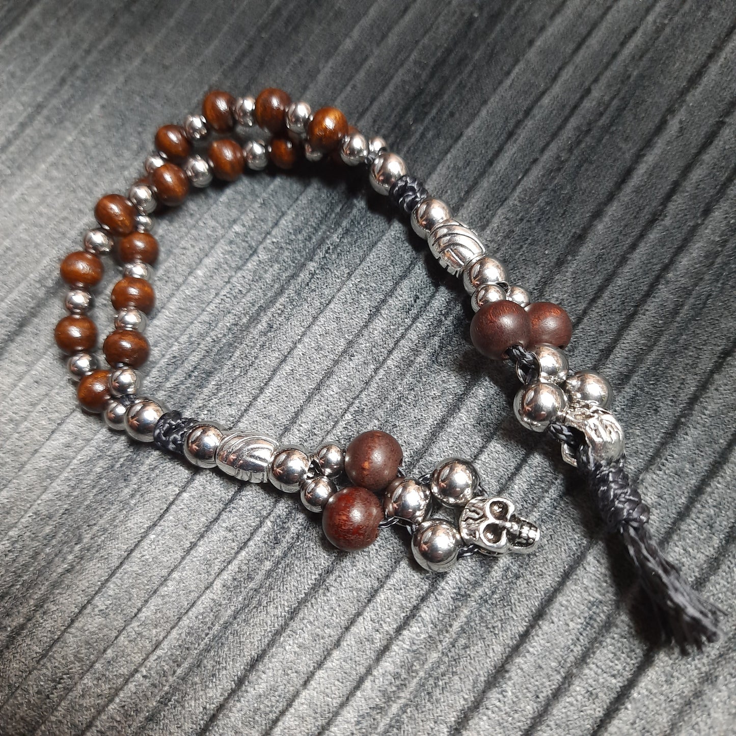 Handmade Wooden Chetki Skilltoy | Slavic Flip Rosary | Pocket Worry Beads for Hand Dexterity "Charon's partner" version - Whirlwinds