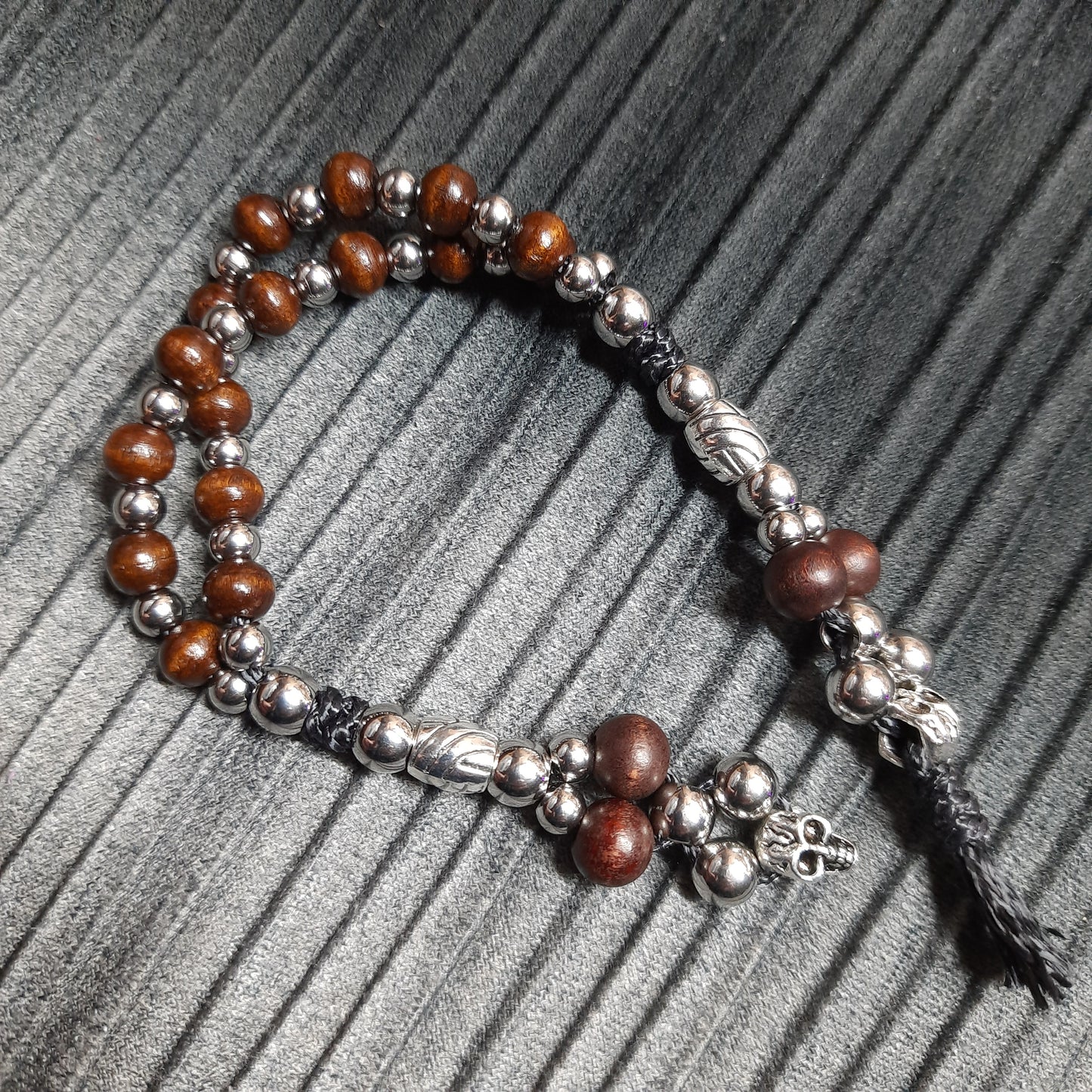 Handmade Wooden Chetki Skilltoy | Slavic Flip Rosary | Pocket Worry Beads for Hand Dexterity "Charon's partner" version - Whirlwinds