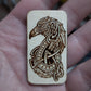 Wooden slider handmade "Raven and Shield"