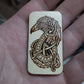 Wooden slider handmade "Raven and Shield"