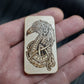 Wooden slider handmade "Raven and Shield"
