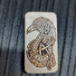 Wooden slider handmade "Raven and Shield"