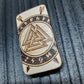 Wooden slider handmade "Raven and Shield"
