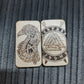 Wooden slider handmade "Raven and Shield"