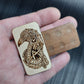 Wooden slider handmade "Raven and Shield"