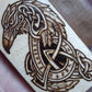 Wooden slider handmade "Raven and Shield"
