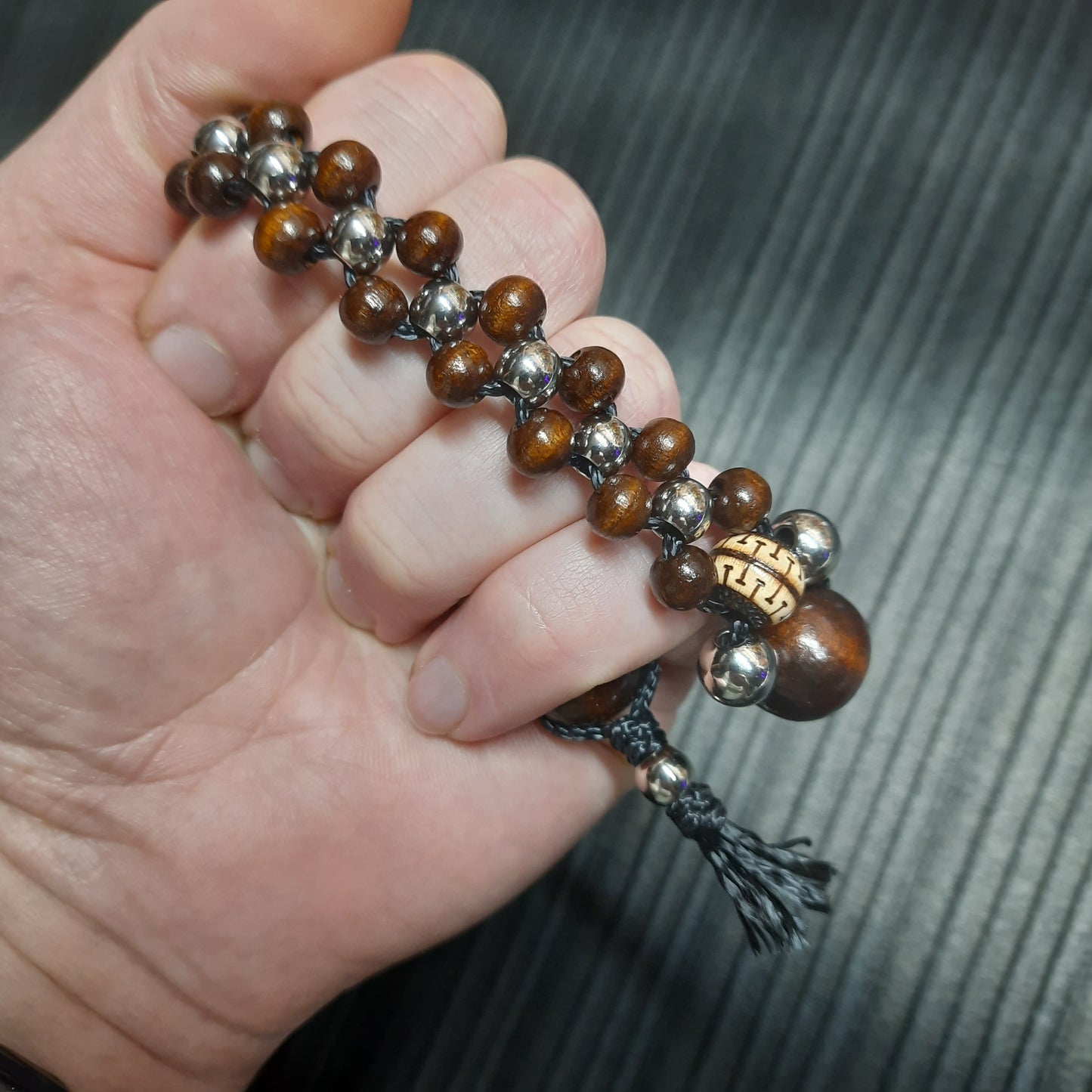 Handmade Wooden Chetki Skilltoy | Slavic Flip Rosary | Pocket Worry Beads for Hand Dexterity "Meditative rhythm"
