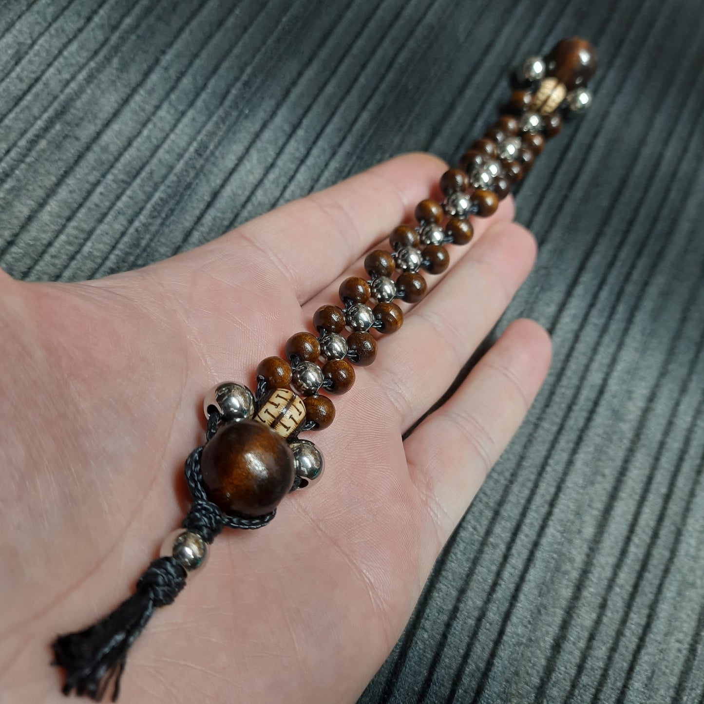 Handmade Wooden Chetki Skilltoy | Slavic Flip Rosary | Pocket Worry Beads for Hand Dexterity "Meditative rhythm"