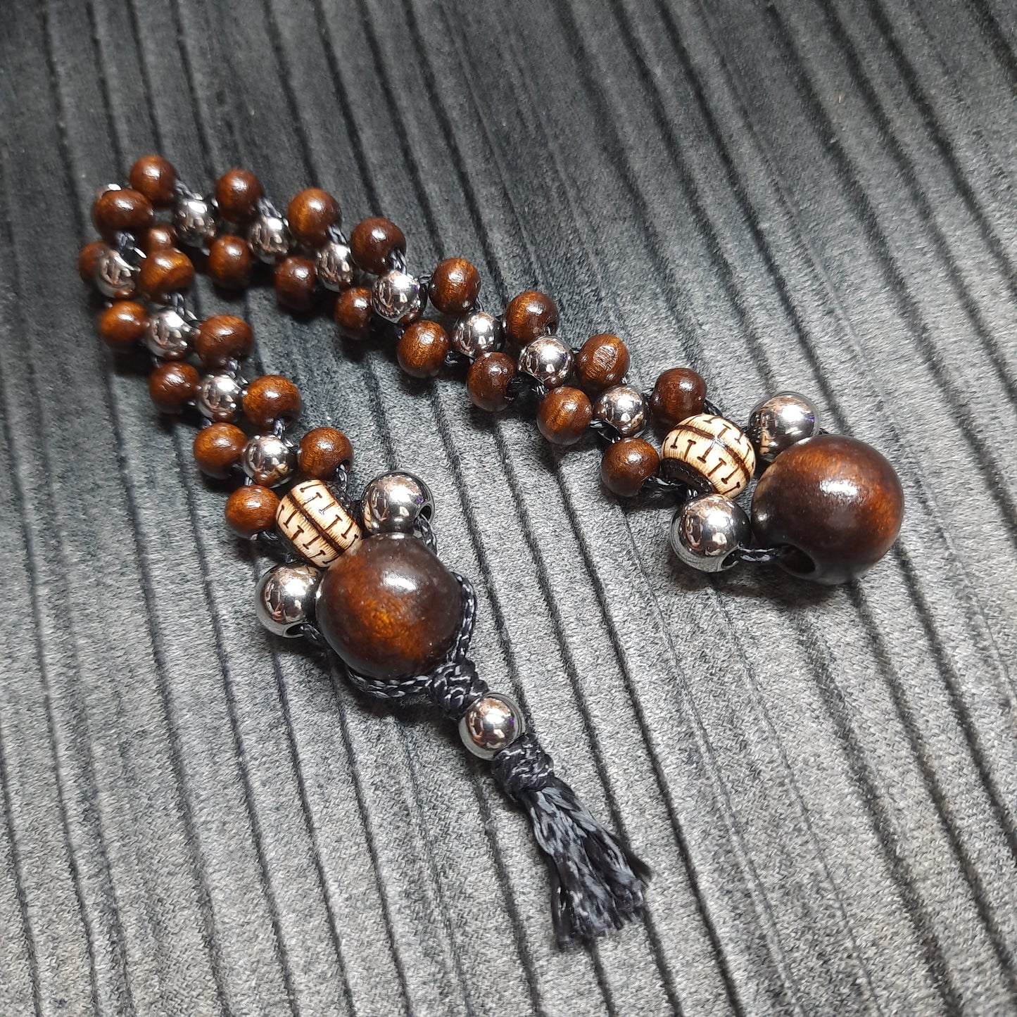 Handmade Wooden Chetki Skilltoy | Slavic Flip Rosary | Pocket Worry Beads for Hand Dexterity "Meditative rhythm"