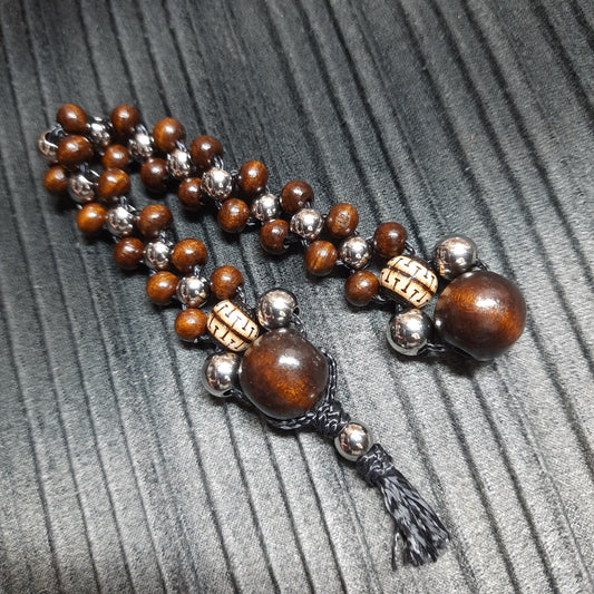 Handmade Wooden Chetki Skilltoy | Slavic Flip Rosary | Pocket Worry Beads for Hand Dexterity "Meditative rhythm"