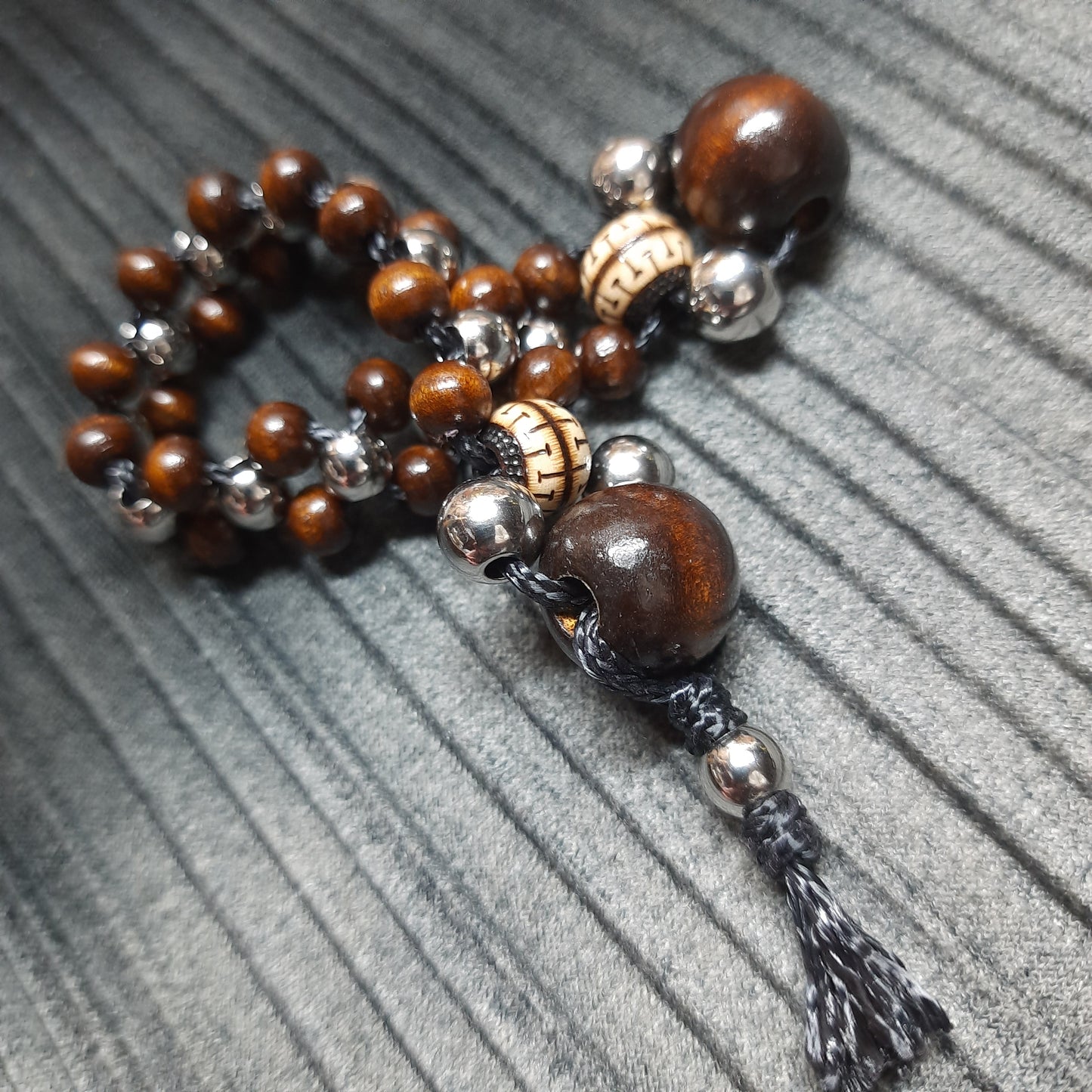 Handmade Wooden Chetki Skilltoy | Slavic Flip Rosary | Pocket Worry Beads for Hand Dexterity "Meditative rhythm"
