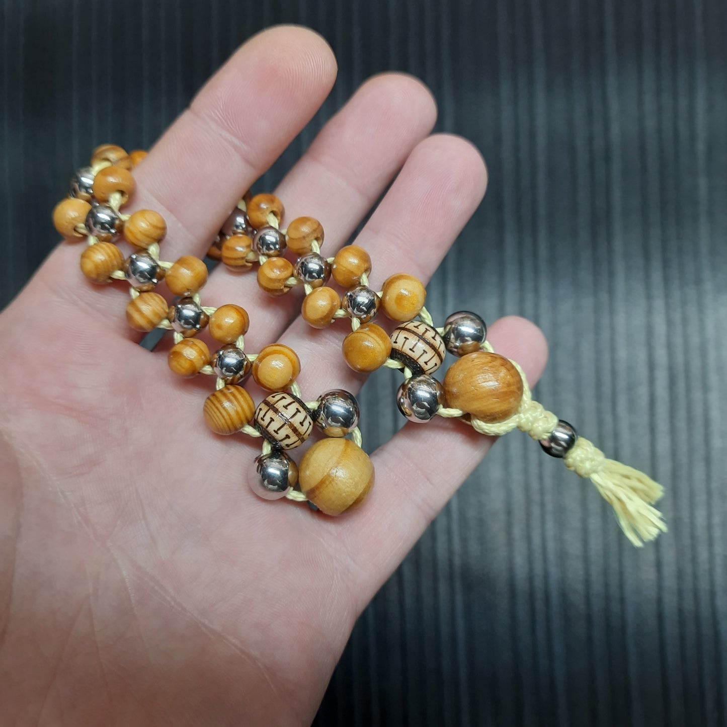 Handmade Wooden Chetki Skilltoy | Slavic Flip Rosary | Pocket Worry Beads for Hand Dexterity "Meditative rhythm" v2