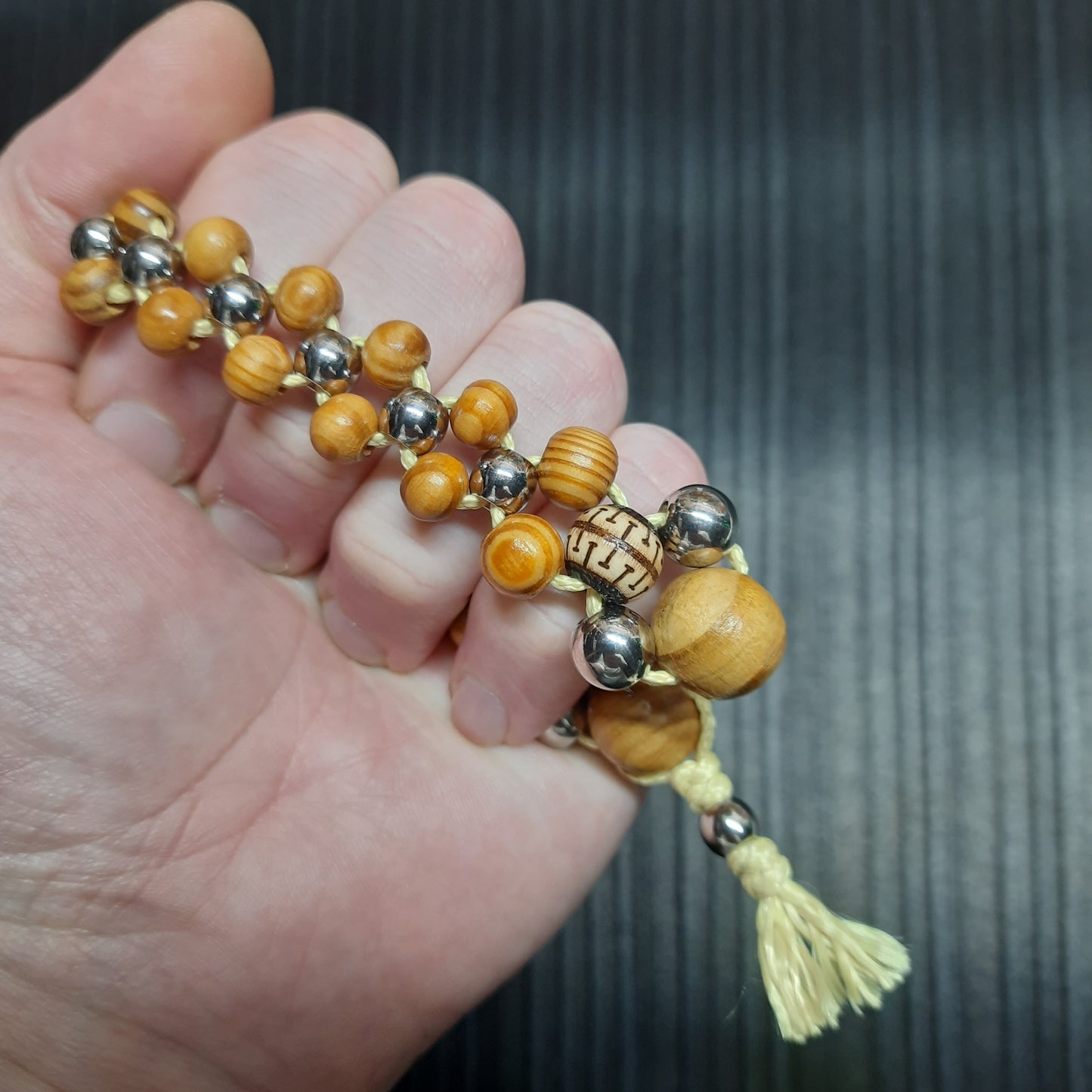Handmade Wooden Chetki Skilltoy | Slavic Flip Rosary | Pocket Worry Beads for Hand Dexterity "Meditative rhythm" v2