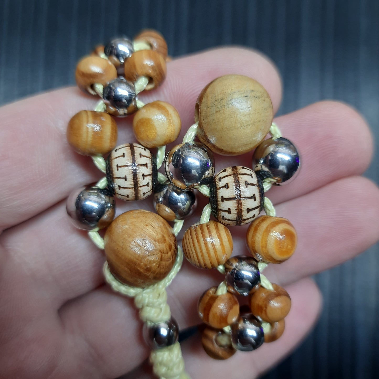 Handmade Wooden Chetki Skilltoy | Slavic Flip Rosary | Pocket Worry Beads for Hand Dexterity "Meditative rhythm" v2
