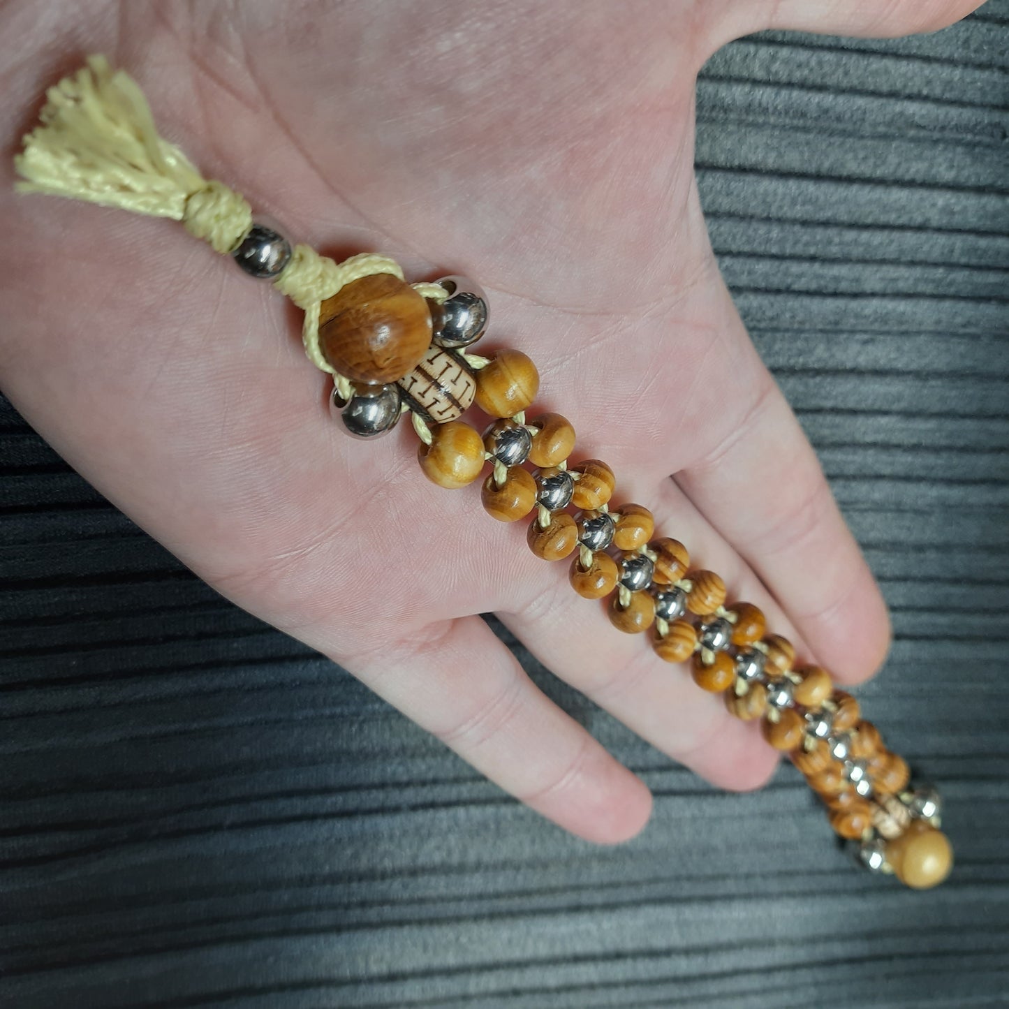 Handmade Wooden Chetki Skilltoy | Slavic Flip Rosary | Pocket Worry Beads for Hand Dexterity "Meditative rhythm" v2
